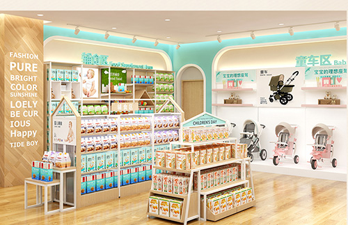 揭陽母嬰孕嬰店貨架上的奶粉該如何陳列_廣州大唐展示